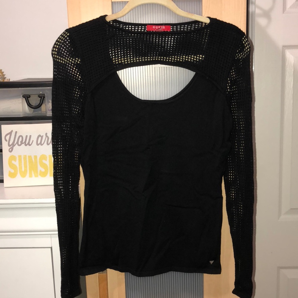 Brand new Guess long sleeve cutout top